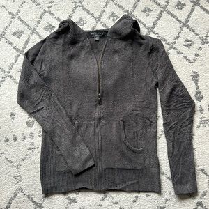 Barefoot Dreams Boucle Zip-Up Hoodie Style 406 Cozy Chic Lite Charcoal Grey
